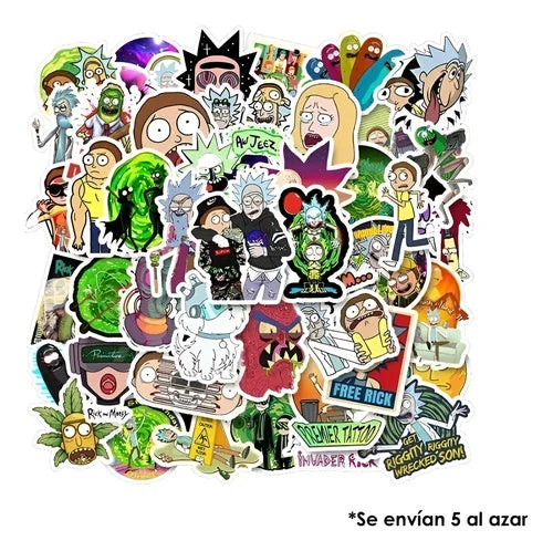 Pack x 5 Stickers Rick And Morty