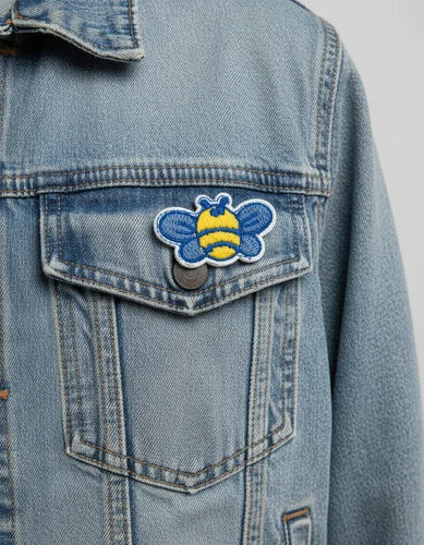 Parche Camiseta Abeja Azul y Amarilla