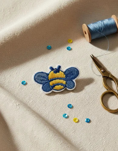 Parche Camiseta Abeja Azul y Amarilla