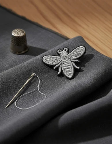 Parche Camiseta Abeja Gris