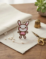 Parche Camiseta Conejita en Vestido Rosa