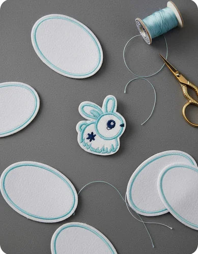 Parche Camiseta Conejito Azul Tierno