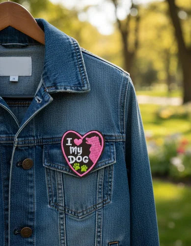 Parche Camiseta Corazón I Love My Dog