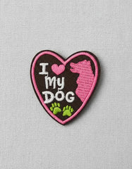 Parche Camiseta Corazón I Love My Dog