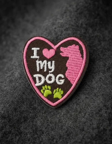 Parche Camiseta Corazón I Love My Dog