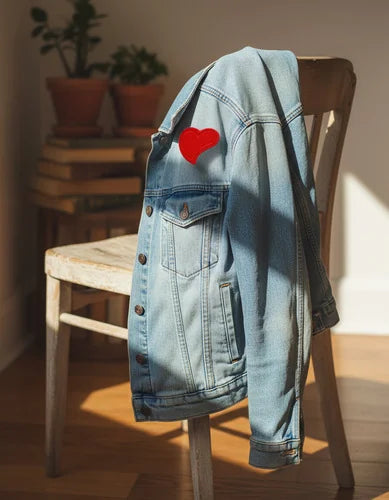 Parche Camiseta Corazón Rojo Clásico