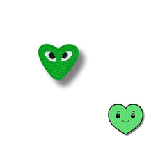 Parche Camiseta Corazón Verde con Ojos