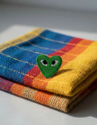 Parche Camiseta Corazón Verde con Ojos