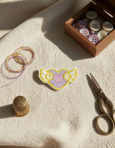 Parche Camiseta Corazón con Alas