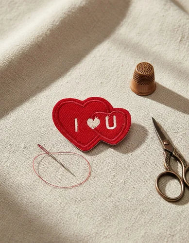 Parche Camiseta Corazones I Love U