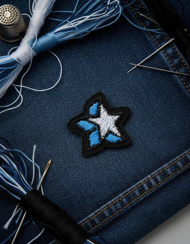 Parche Camiseta Estrella Azul