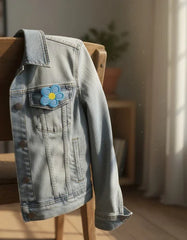 Parche Camiseta Flor Azul Dulce