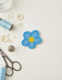 Parche Camiseta Flor Azul Dulce