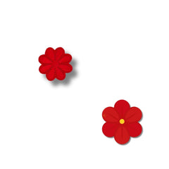 Parche Camiseta Flor Ocho Pétalos Rojo Clásico