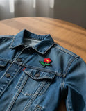 Parche Camiseta Flor Roja