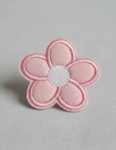 Parche Camiseta Flor Rosa Pastel