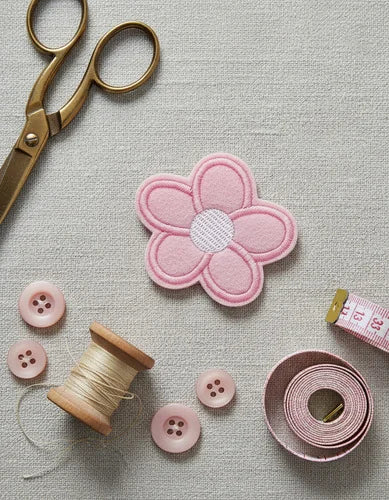 Parche Camiseta Flor Rosa Pastel