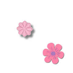 Parche Camiseta Flor Rosada Pastel