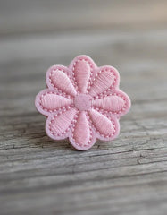 Parche Camiseta Flor Rosada Pastel