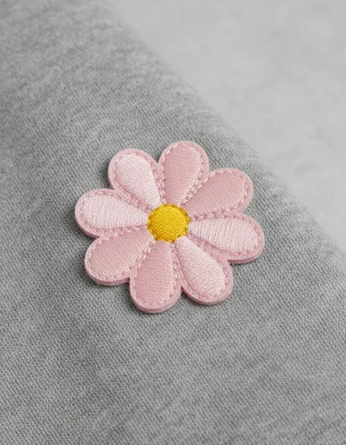 Parche Camiseta Flor Rosada Vintage