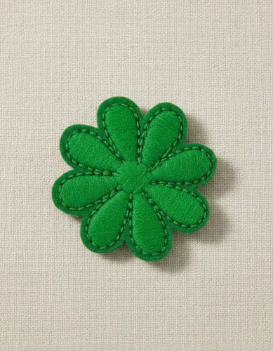Parche Camiseta Flor Verde