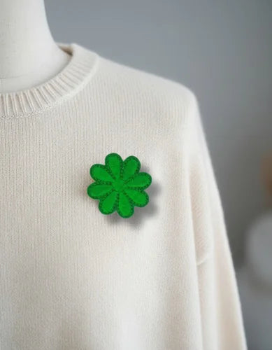 Parche Camiseta Flor Verde