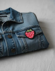 Parche Camiseta Fresa Rosada Cute