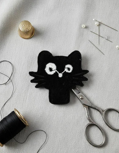 Parche Camiseta Gatito Negro