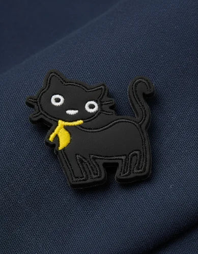 Parche Camiseta Gatito Negro con Pañuelo