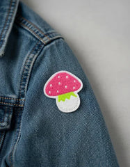 Parche Camiseta Hongo Rosa Cute