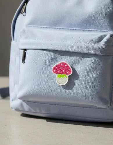 Parche Camiseta Hongo Rosa Cute