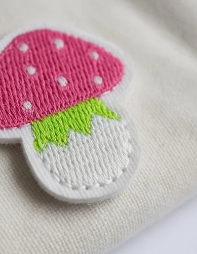 Parche Camiseta Hongo Rosa Cute