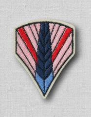 Parche Camiseta Insignia Retro Flecha Rosa y Azul