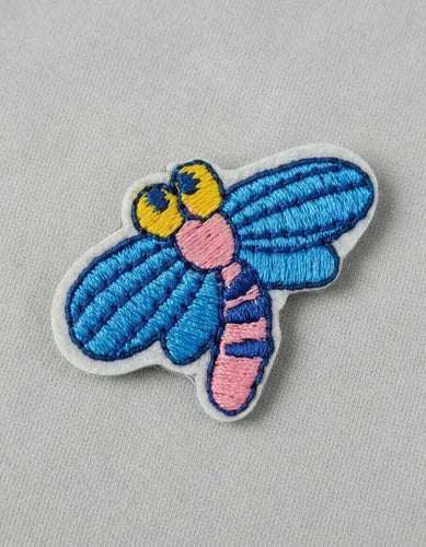 Parche Camiseta Libélula Azul Kawaii