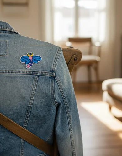 Parche Camiseta Libélula Azul Kawaii