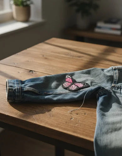 Parche Camiseta Mariposa Alas Rosadas