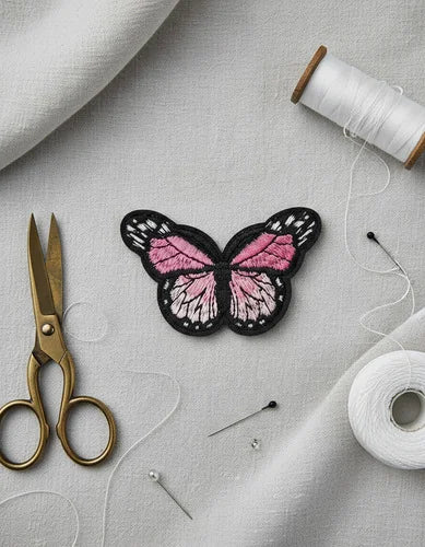 Parche Camiseta Mariposa Alas Rosadas