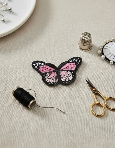 Parche Camiseta Mariposa Alas Rosadas