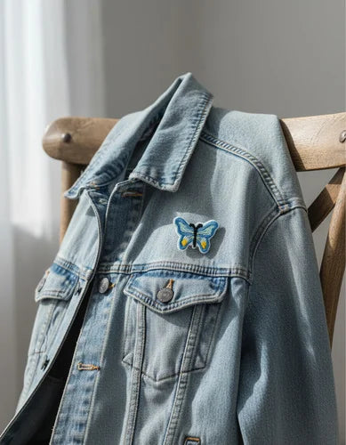 Parche Camiseta Mariposa Azul