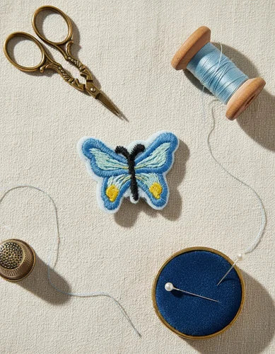 Parche Camiseta Mariposa Azul