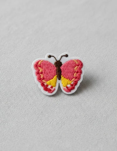 Parche Camiseta Mariposa Rosa