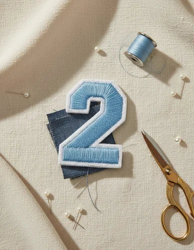 Parche Camiseta Número 2 Azul