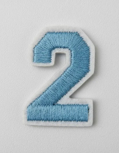 Parche Camiseta Número 2 Azul