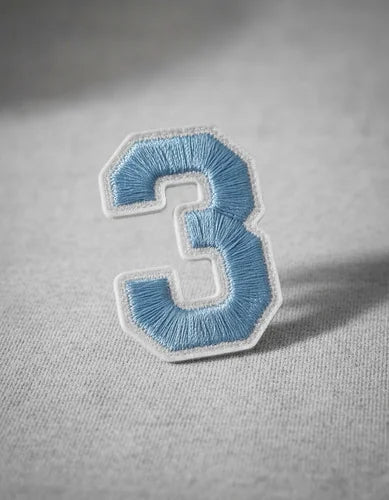 Parche Camiseta Número 3 Azul