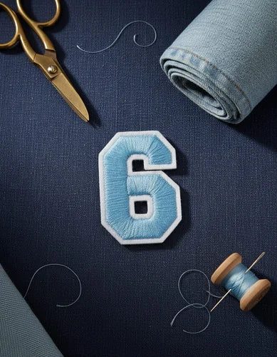 Parche Camiseta Número 6 Azul
