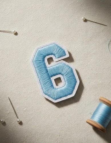 Parche Camiseta Número 6 Azul