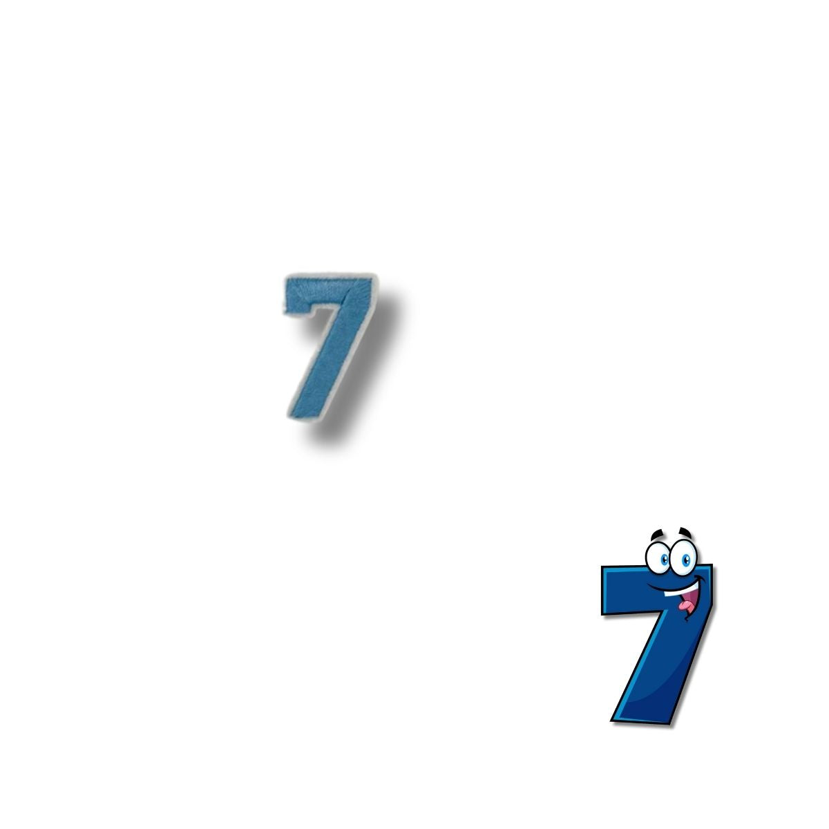 Parche Camiseta Número 7 Azul
