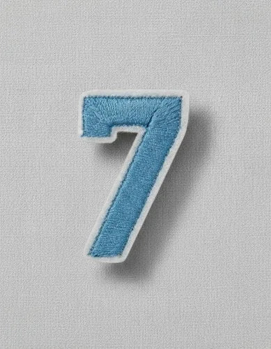 Parche Camiseta Número 7 Azul