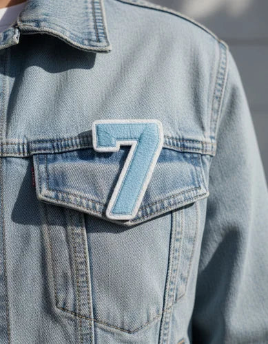 Parche Camiseta Número 7 Azul