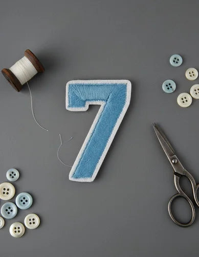 Parche Camiseta Número 7 Azul